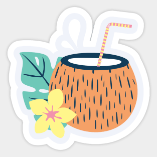 coconut drink Sticker